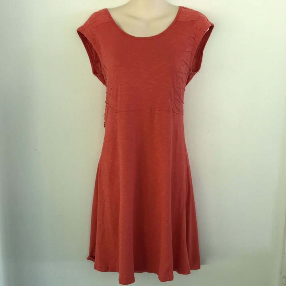 Horny Toad/Toad & Co Coral Textured Cap Sleeve Dress Size Sma;;